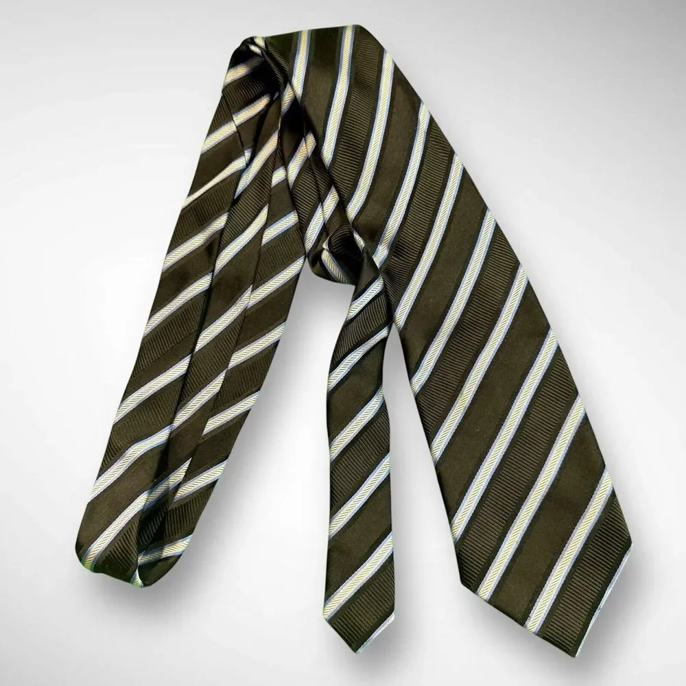 DONALD J. TRUMP Signature‎ Collection Mens 100% Silk Tie Black Striped